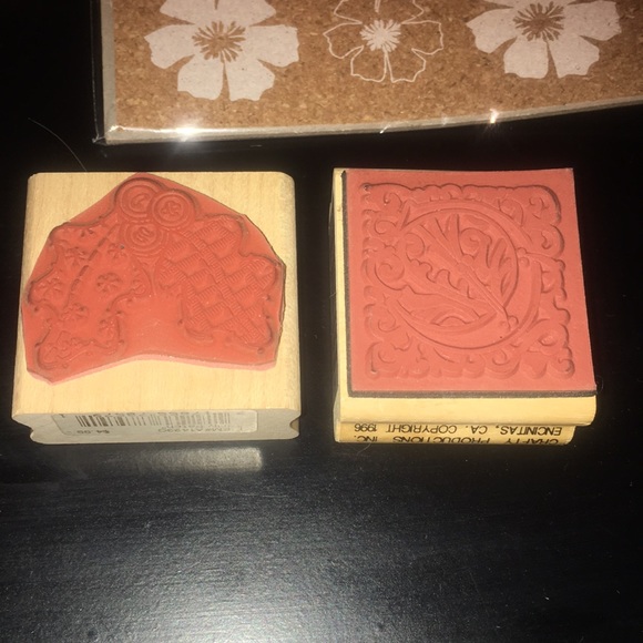 Craft supplies: 5 rubber stamps & accessories - Picture 13 of 16